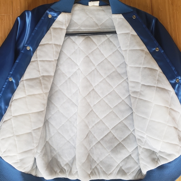 Vintage Chalk Line NFL New York Giants Satin Bomber Jacket in excellent conditio - Picture 3 of 5